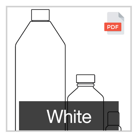 White: 15 ml, 250 ml, 1000 ml